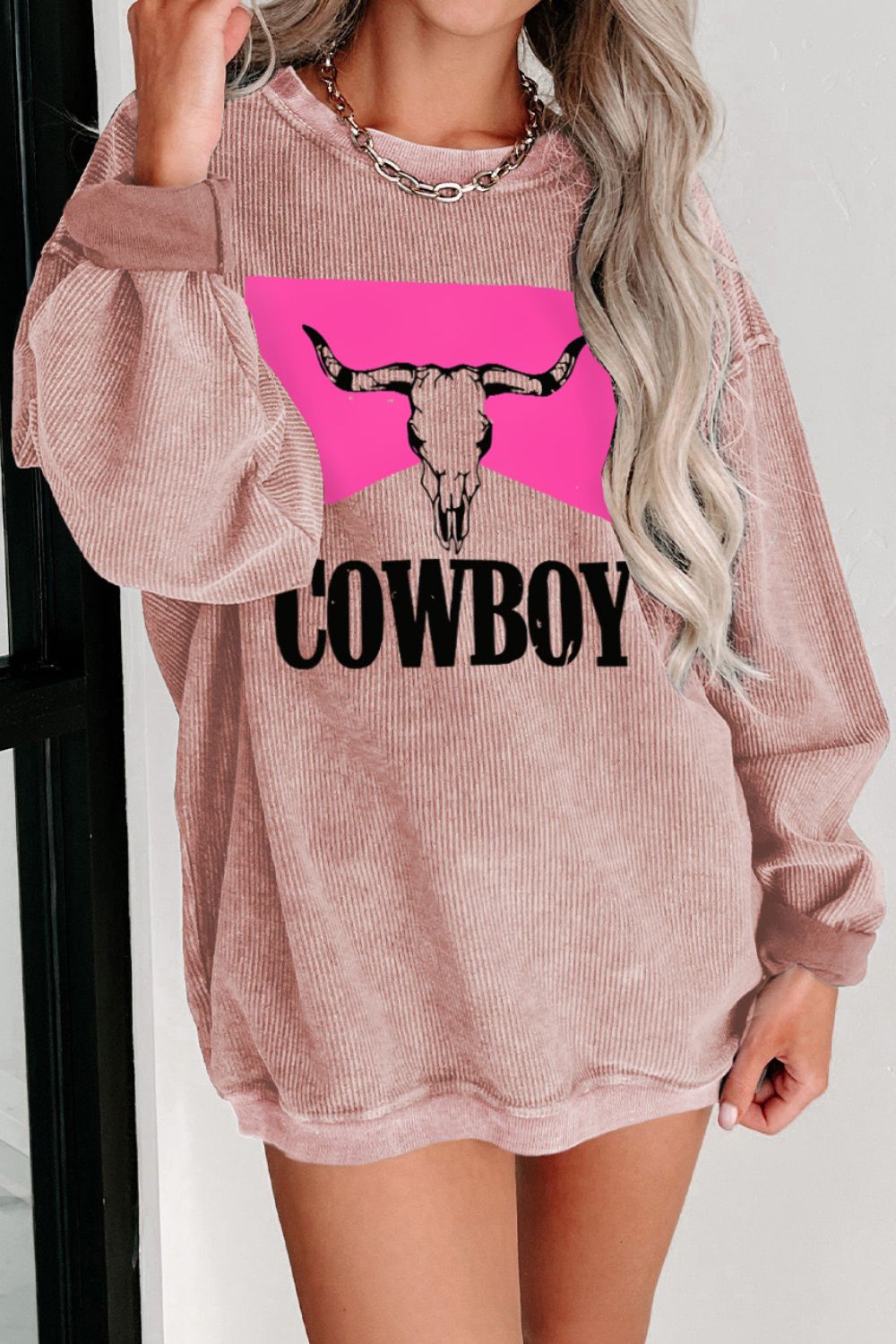 COWBOY-Sweatshirt mit Rundhalsausschnitt und Grafik