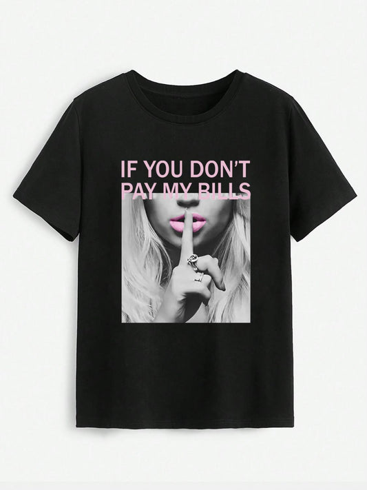 T-shirt col rond SI VOUS NE PAYEZ PAS MES FACTURES