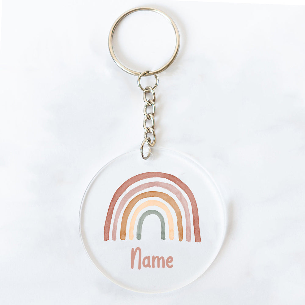 Personalized Rainbow Acrylic Keychains – Custom Name Gifts for Friends, Teachers, Moms & Party Favors