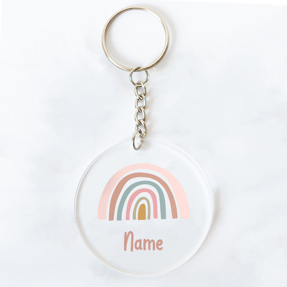 Personalized Rainbow Acrylic Keychains – Custom Name Gifts for Friends, Teachers, Moms & Party Favors