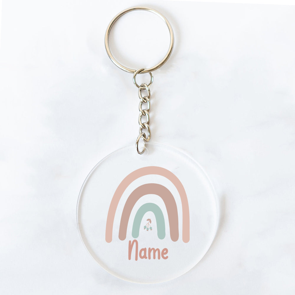 Personalized Rainbow Acrylic Keychains – Custom Name Gifts for Friends, Teachers, Moms & Party Favors