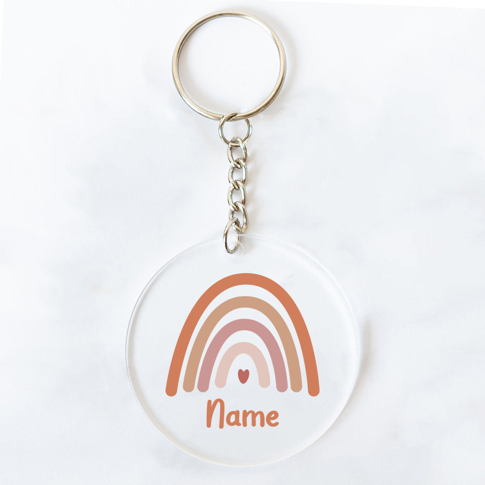 Personalized Rainbow Acrylic Keychains – Custom Name Gifts for Friends, Teachers, Moms & Party Favors