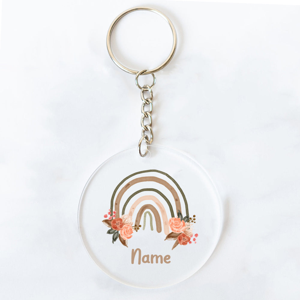 Personalized Rainbow Acrylic Keychains – Custom Name Gifts for Friends, Teachers, Moms & Party Favors