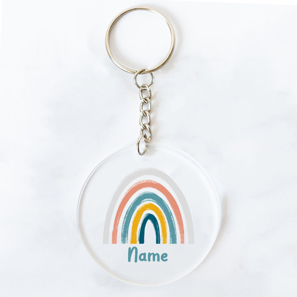 Personalized Rainbow Acrylic Keychains – Custom Name Gifts for Friends, Teachers, Moms & Party Favors