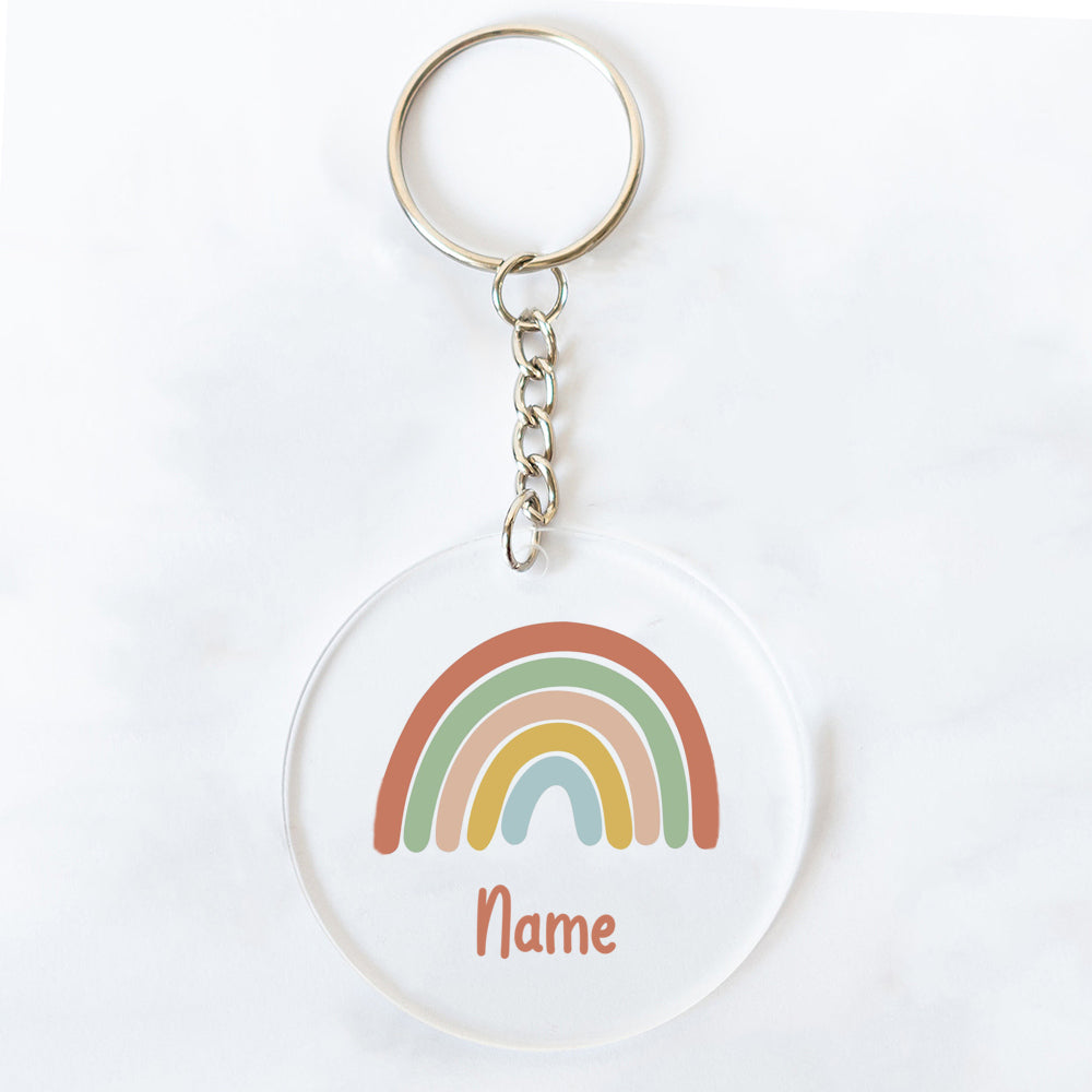 Personalized Rainbow Acrylic Keychains – Custom Name Gifts for Friends, Teachers, Moms & Party Favors