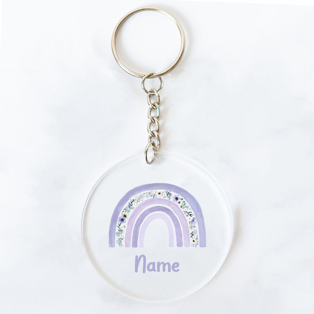 Personalized Rainbow Acrylic Keychains – Custom Name Gifts for Friends, Teachers, Moms & Party Favors