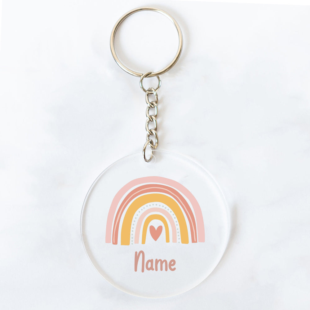 Personalized Rainbow Acrylic Keychains – Custom Name Gifts for Friends, Teachers, Moms & Party Favors