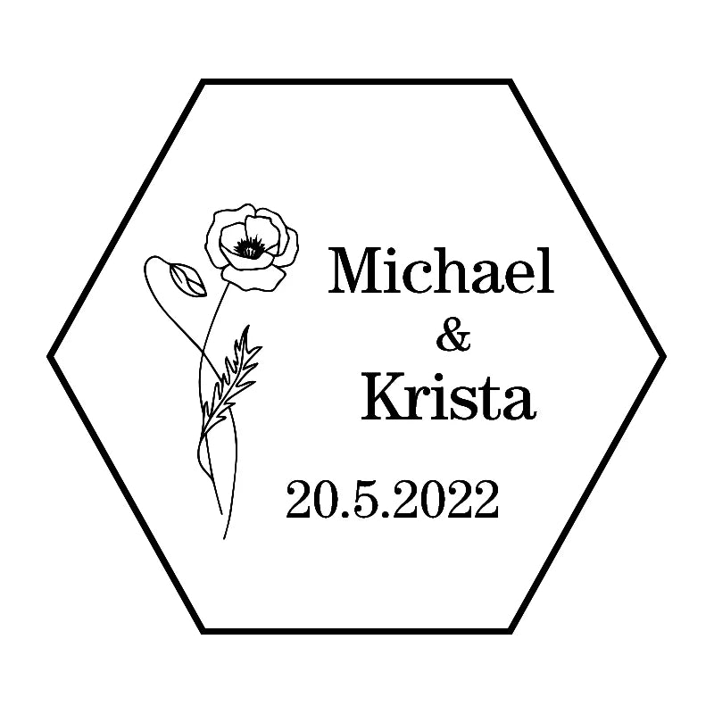 Personalized Clear Acrylic Hexagon Ring Box – Custom Engagement & Wedding Keepsake