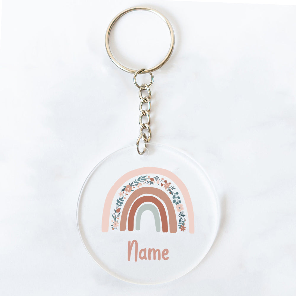 Personalized Rainbow Acrylic Keychains – Custom Name Gifts for Friends, Teachers, Moms & Party Favors